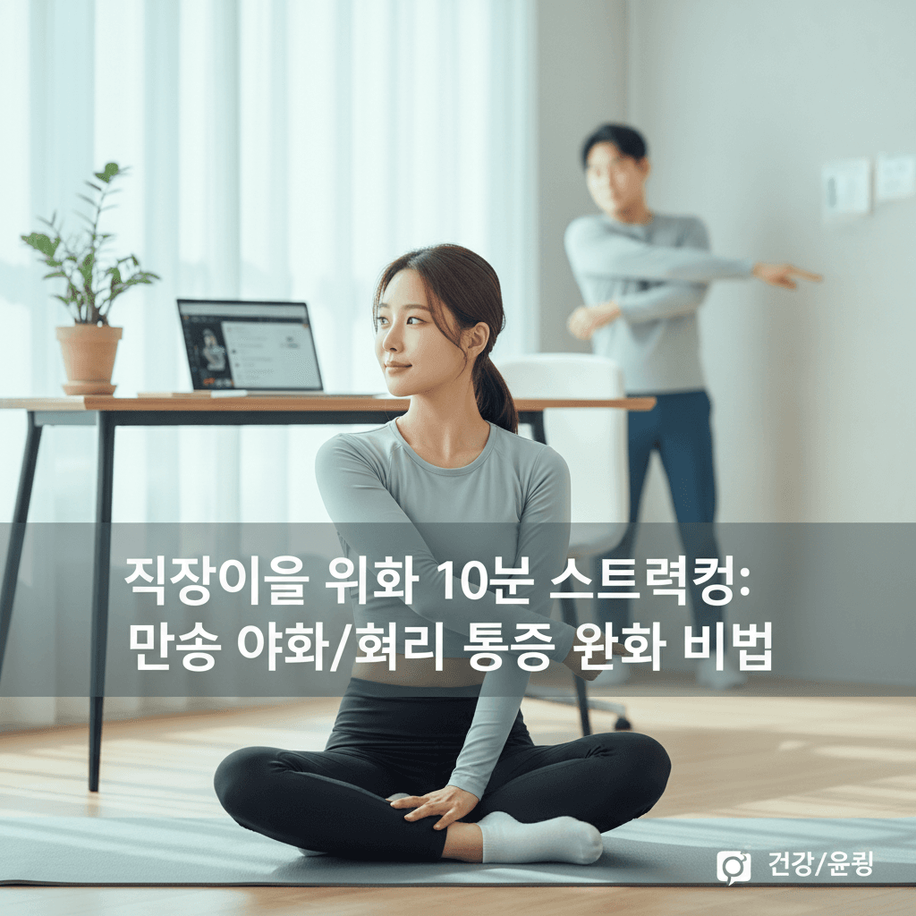직장인 만성 통증 탈출! 10분 스트레칭으로 어깨/허리 통증 완화 비법 대공개